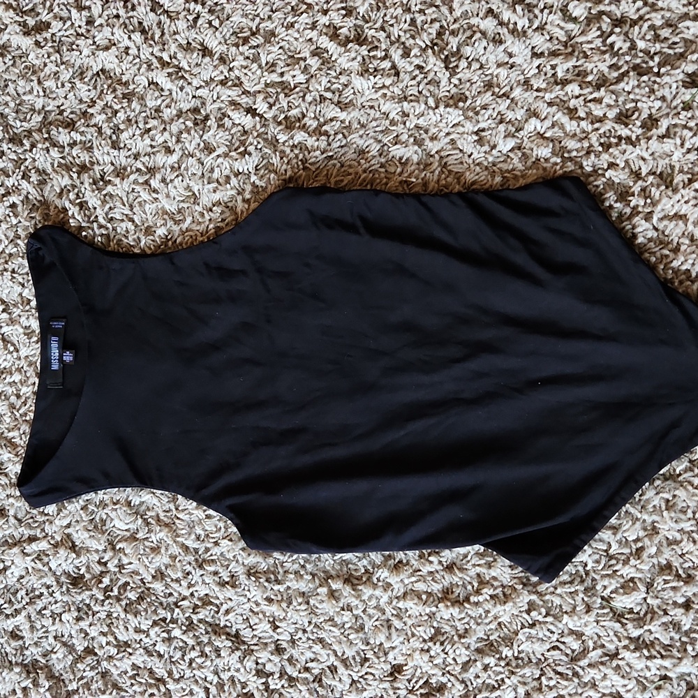 Womans black sleeveless body suit size 2